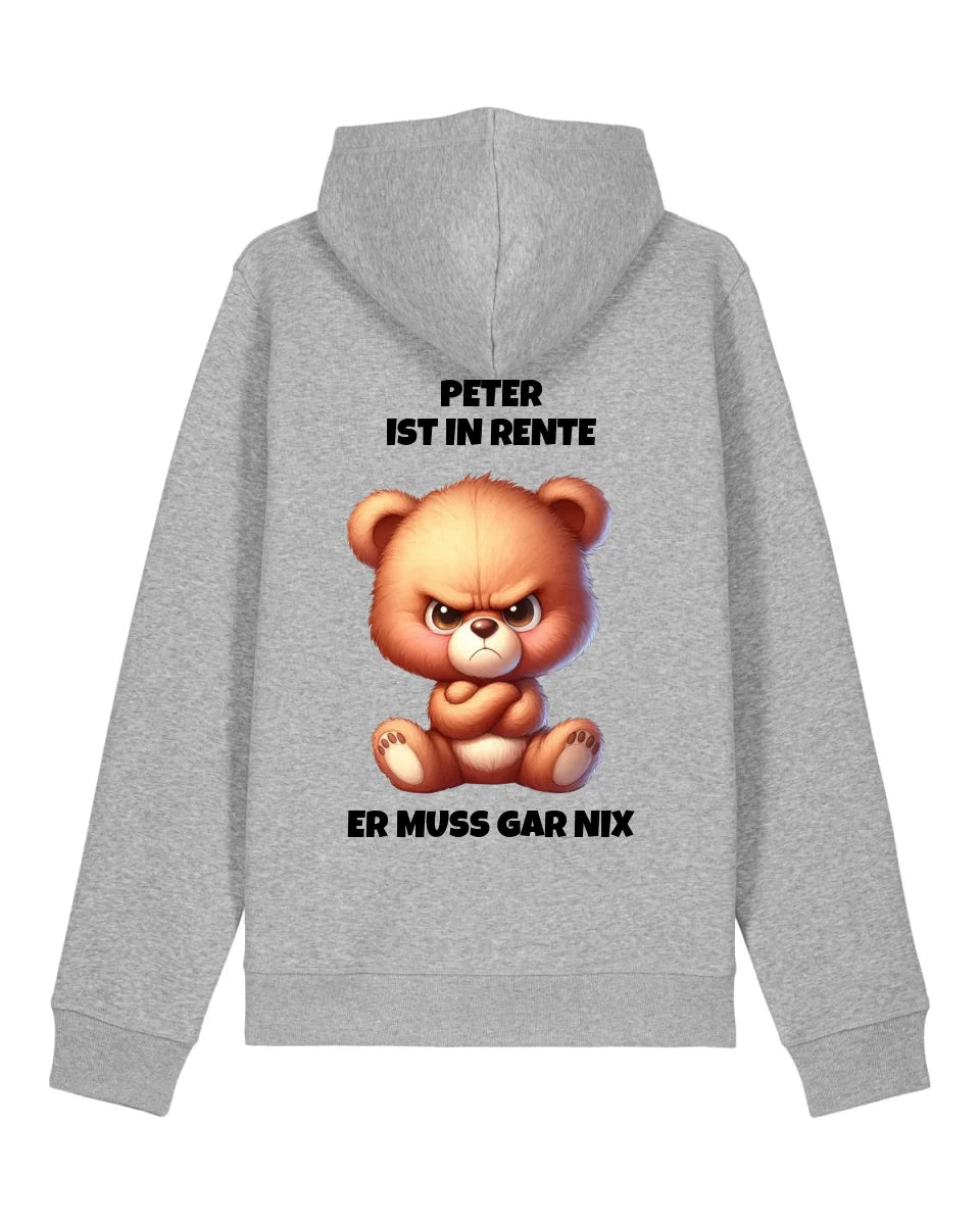 Ich bin in Rente - Organic Unisex Hoodie (personalisierbar) Drummer 2.0 Hoodie ST ST Heather-Grey