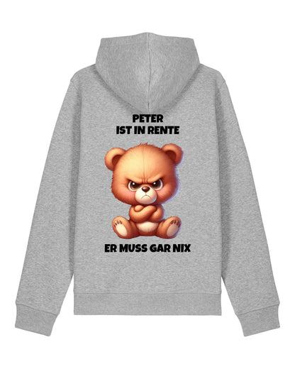 Ich bin in Rente - Organic Unisex Hoodie (personalisierbar) Drummer 2.0 Hoodie ST ST Heather-Grey