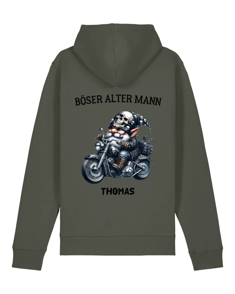 Böser alter Mann - Organic Unisex Hoodie (personalisierbar) Drummer 2.0 Hoodie ST ST Khaki