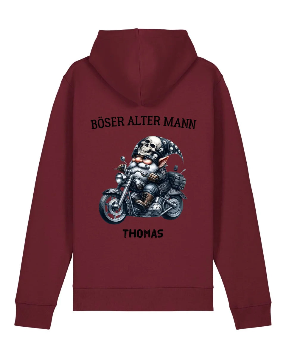 Böser alter Mann - Organic Unisex Hoodie (personalisierbar) Drummer 2.0 Hoodie ST ST Burgundy