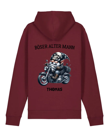Böser alter Mann - Organic Unisex Hoodie (personalisierbar) Drummer 2.0 Hoodie ST ST Burgundy