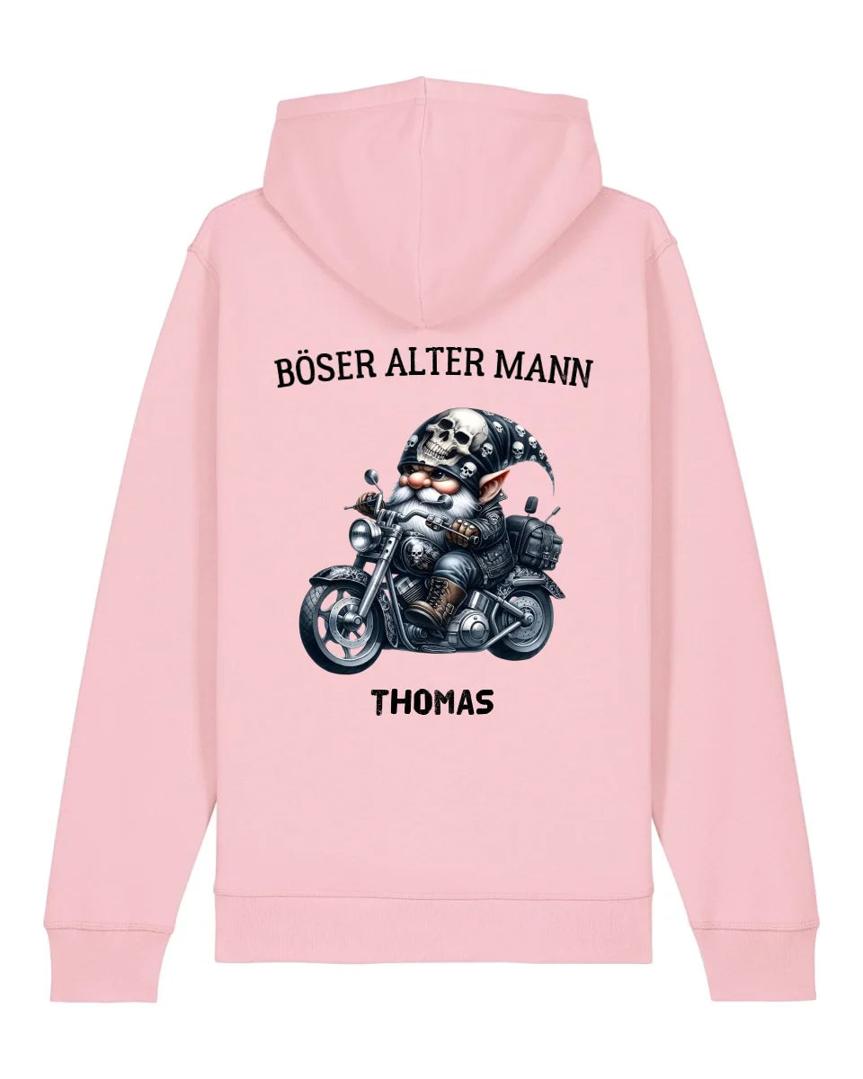 Böser alter Mann - Organic Unisex Hoodie (personalisierbar) Drummer 2.0 Hoodie ST ST Cotton-Pink