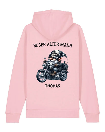 Böser alter Mann - Organic Unisex Hoodie (personalisierbar) Drummer 2.0 Hoodie ST ST Cotton-Pink