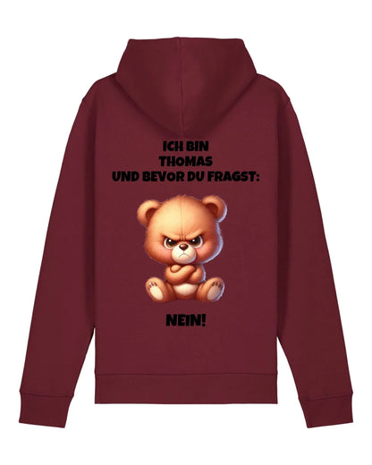 Nein - Organic Unisex Hoodie (personalisierbar) Drummer 2.0 Hoodie ST ST Burgundy
