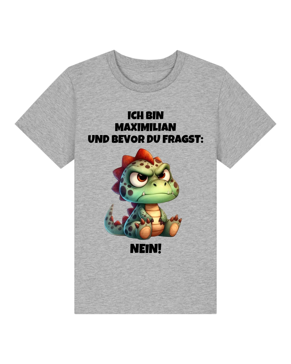 Nein - Organic Kid's Shirt (personalisierbar) Mini Creator T-Shirt ST ST Heather-Grey