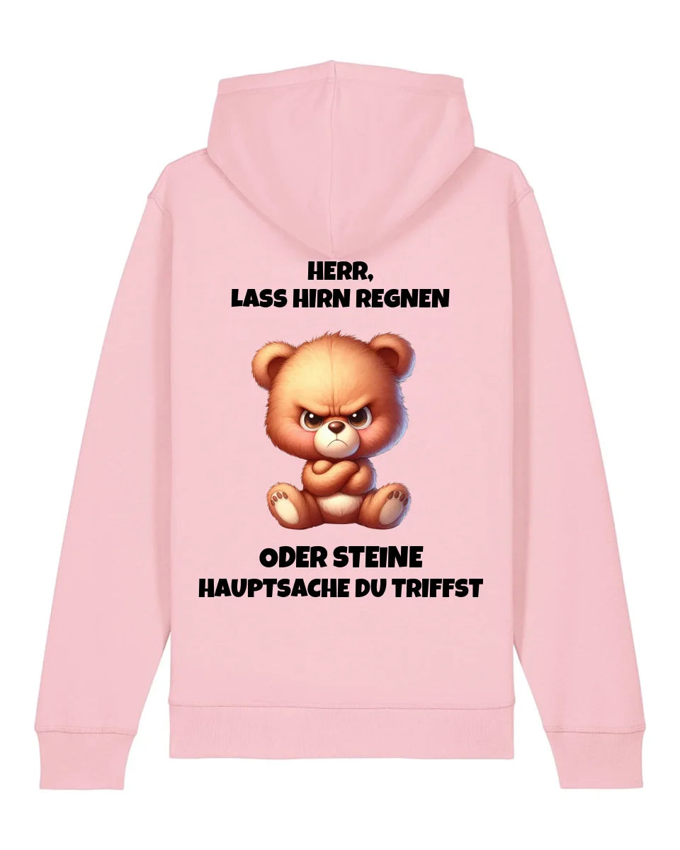 Lass Hirn regnen - Organic Unisex Hoodie (personalisierbar) Drummer 2.0 Hoodie ST ST Cotton-Pink