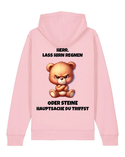 Lass Hirn regnen - Organic Unisex Hoodie (personalisierbar) Drummer 2.0 Hoodie ST ST Cotton-Pink