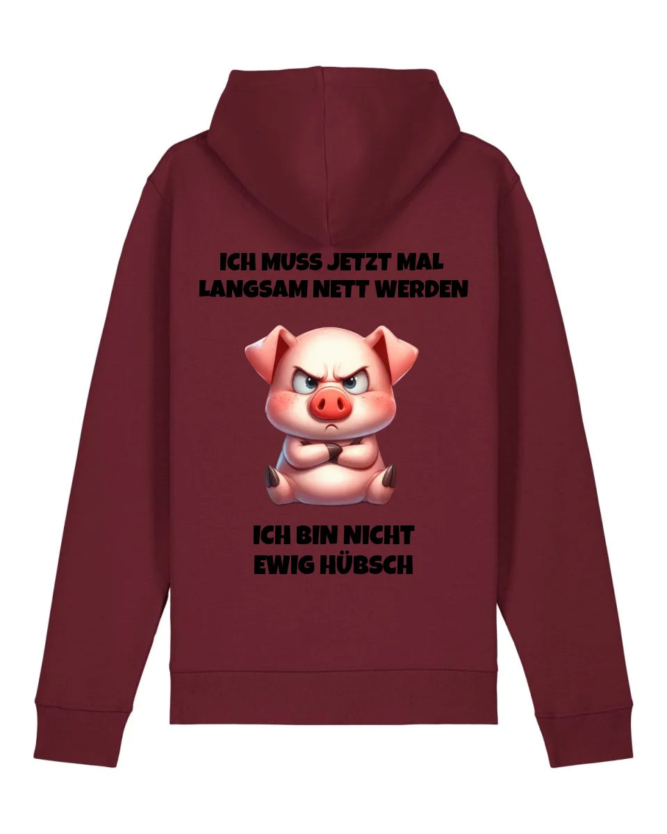 Nicht ewig hübsch - Organic Unisex Hoodie (personalisierbar) Drummer 2.0 Hoodie ST ST Burgundy