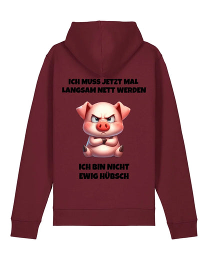 Nicht ewig hübsch - Organic Unisex Hoodie (personalisierbar) Drummer 2.0 Hoodie ST ST Burgundy