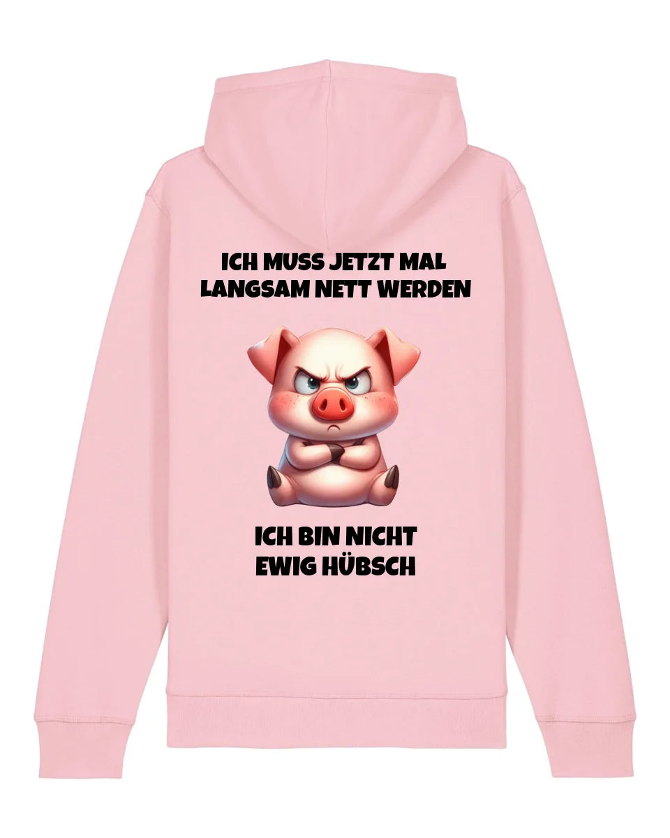 Nicht ewig hübsch - Organic Unisex Hoodie (personalisierbar) Drummer 2.0 Hoodie ST ST Cotton-Pink