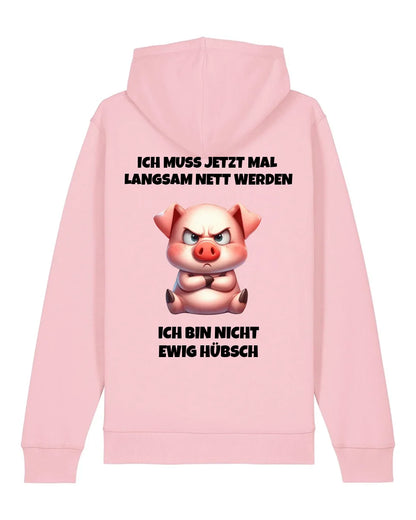 Nicht ewig hübsch - Organic Unisex Hoodie (personalisierbar) Drummer 2.0 Hoodie ST ST Cotton-Pink