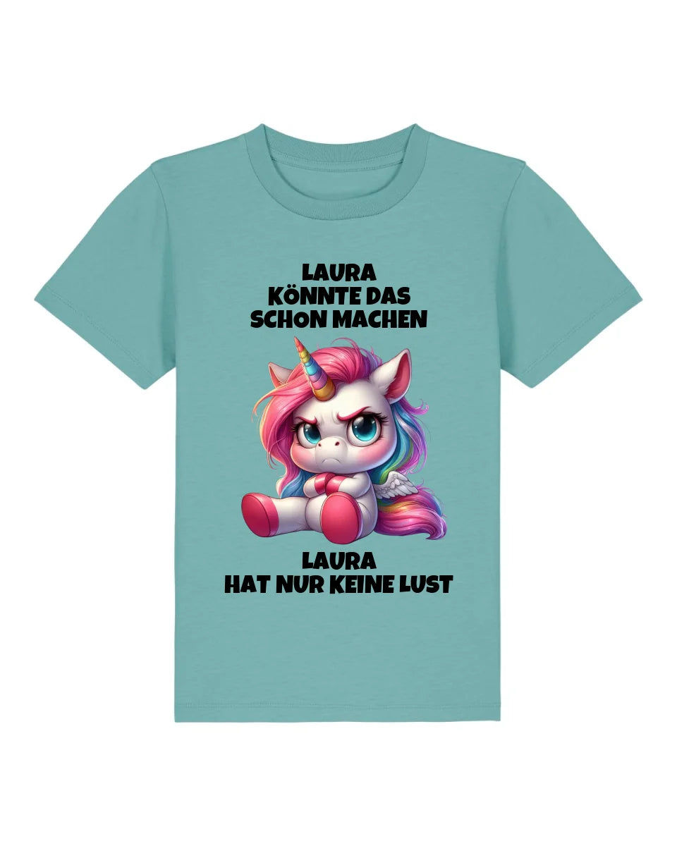 Nur keine Lust - Organic Kid's Shirt (personalisierbar) Mini Creator T-Shirt ST ST Teal-Monstera