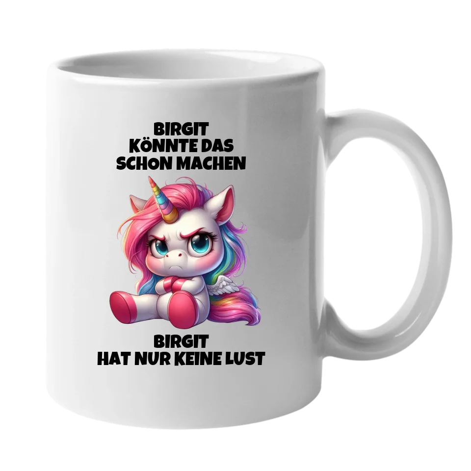 Nur keine Lust - Tasse (personalisierbar) Standard Mug White STD
