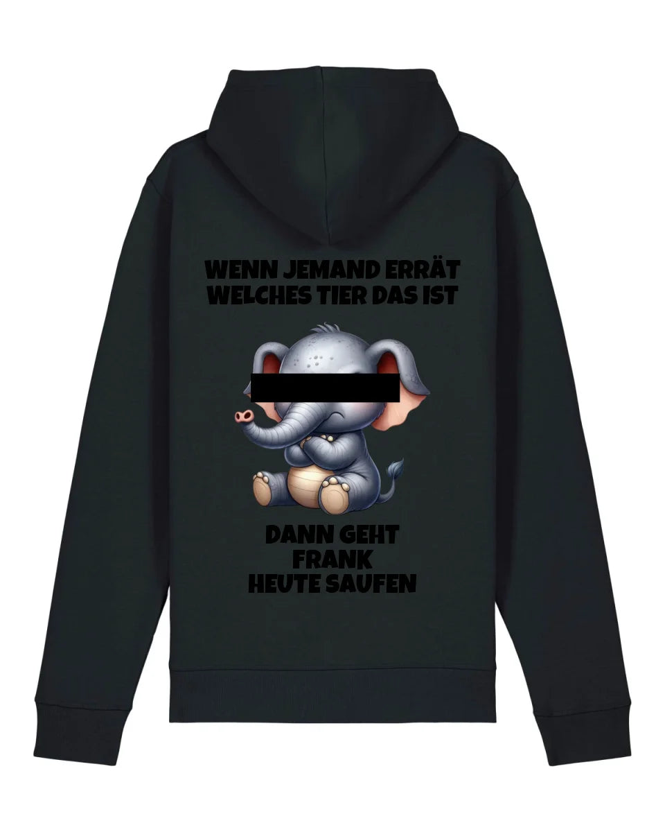 Wer errät das Tier? - Organic Unisex Hoodie (personalisierbar) Drummer 2.0 Hoodie ST ST Black