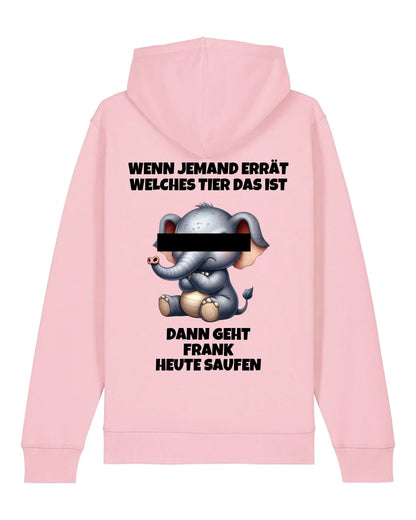 Wer errät das Tier? - Organic Unisex Hoodie (personalisierbar) Drummer 2.0 Hoodie ST ST Cotton-Pink