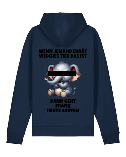 Wer errät das Tier? - Organic Unisex Hoodie (personalisierbar) Drummer 2.0 Hoodie ST ST French-Navy