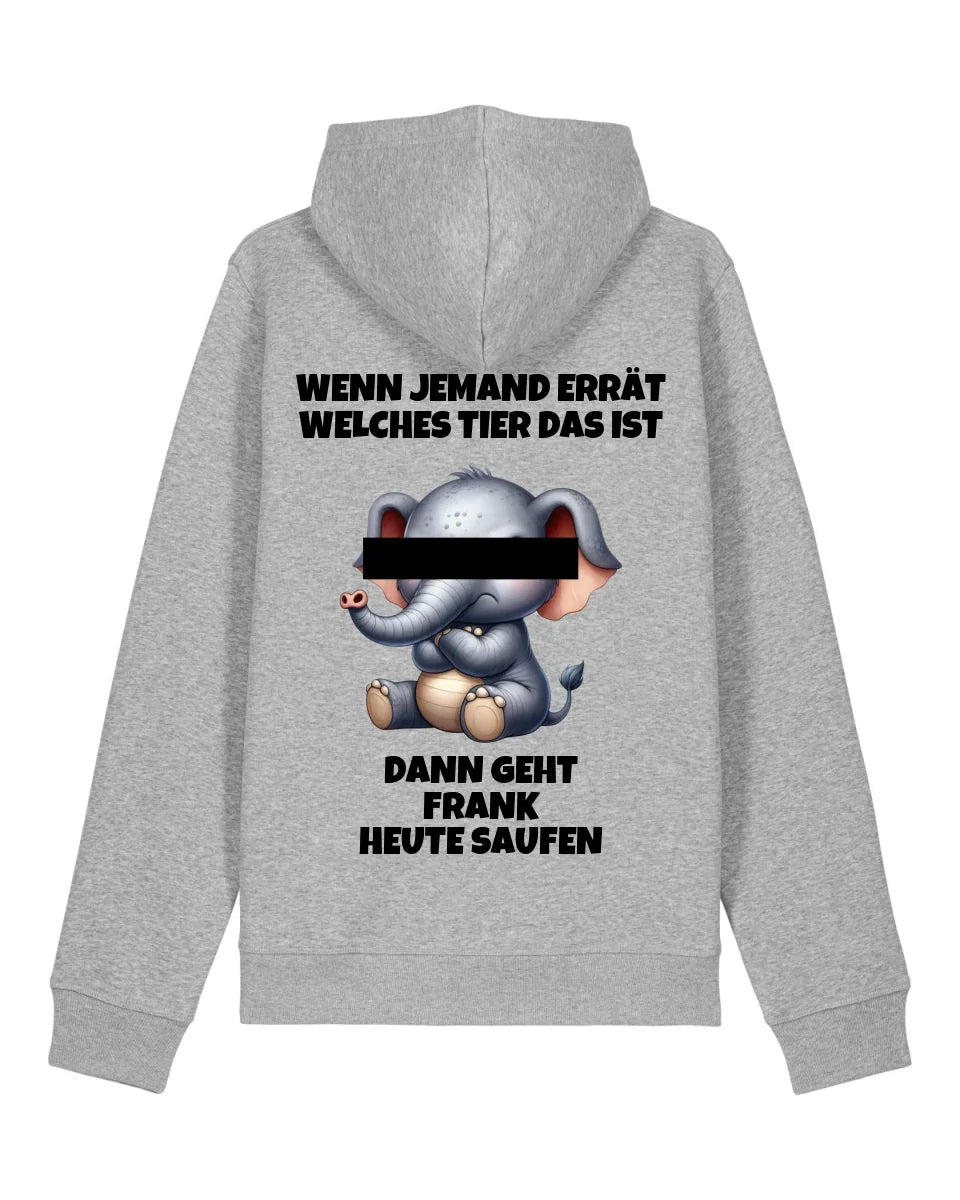 Wer errät das Tier? - Organic Unisex Hoodie (personalisierbar) Drummer 2.0 Hoodie ST ST Heather-Grey