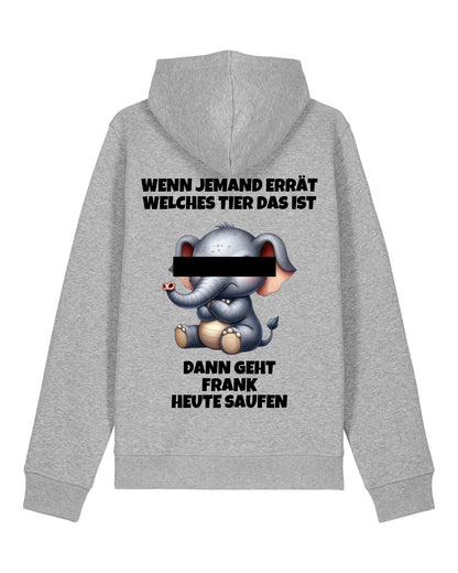 Wer errät das Tier? - Organic Unisex Hoodie (personalisierbar) Drummer 2.0 Hoodie ST ST Heather-Grey