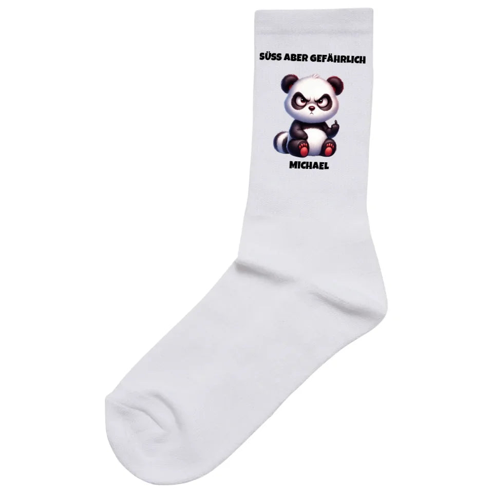 Süß aber gefährlich - Socken (personalisierbar) Socken White