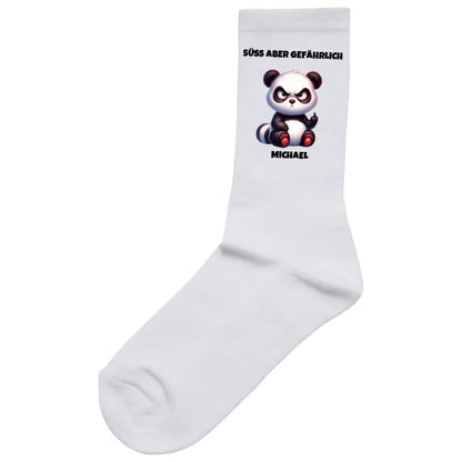 Süß aber gefährlich - Socken (personalisierbar) Socken White