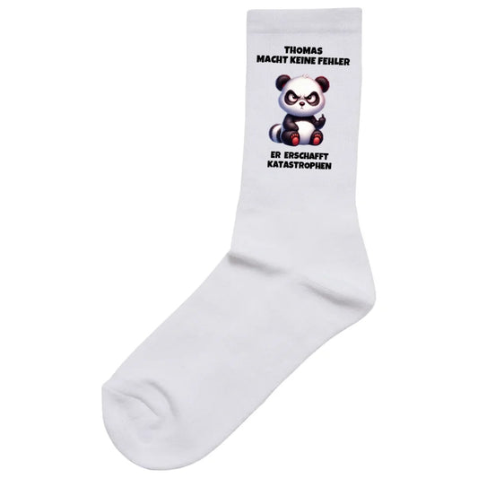 Katastrophen - Socken (personalisierbar) Socken White