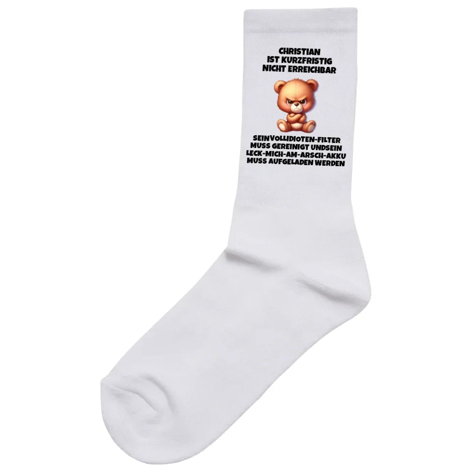 Nicht erreichbar - Socken (personalisierbar) Socken White