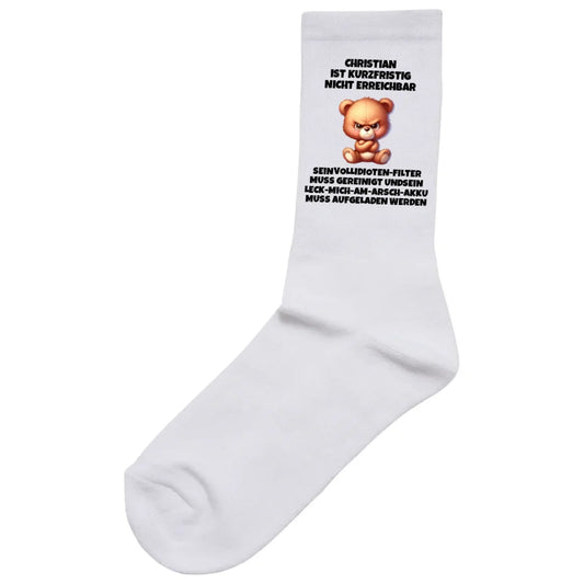 Nicht erreichbar - Socken (personalisierbar) Socken White