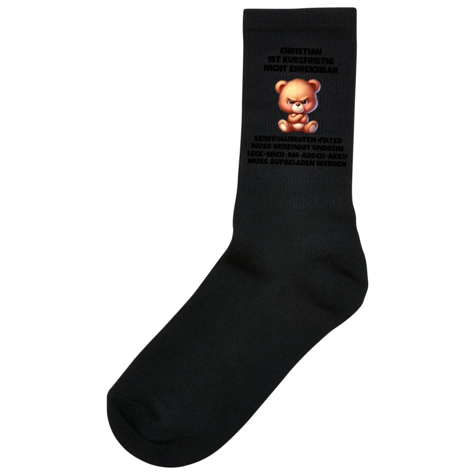 Nicht erreichbar - Socken (personalisierbar) Socken Black