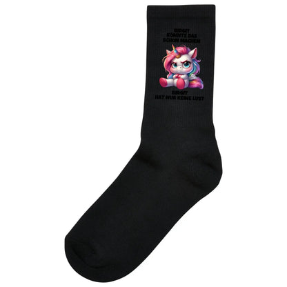 Nur keine Lust - Socken (personalisierbar) Socken Black