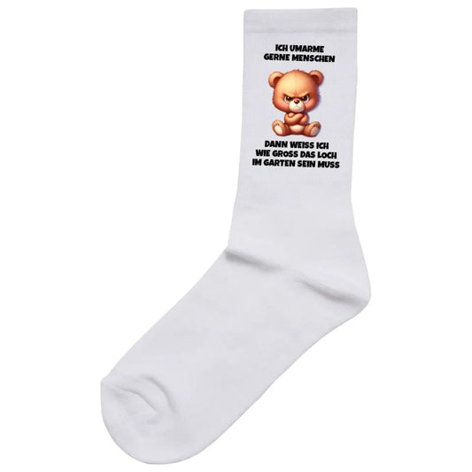 Ich umarme gerne Menschen - Socken (personalisierbar) Socken White