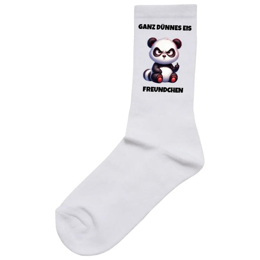 Ganz dünnes Eis - Socken (personalisierbar) Socken White
