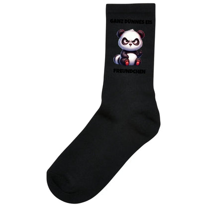 Ganz dünnes Eis - Socken (personalisierbar) Socken Black