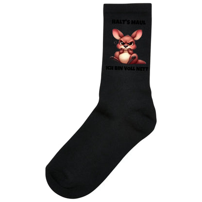 Voll nett - Socken (personalisierbar) Socken Black