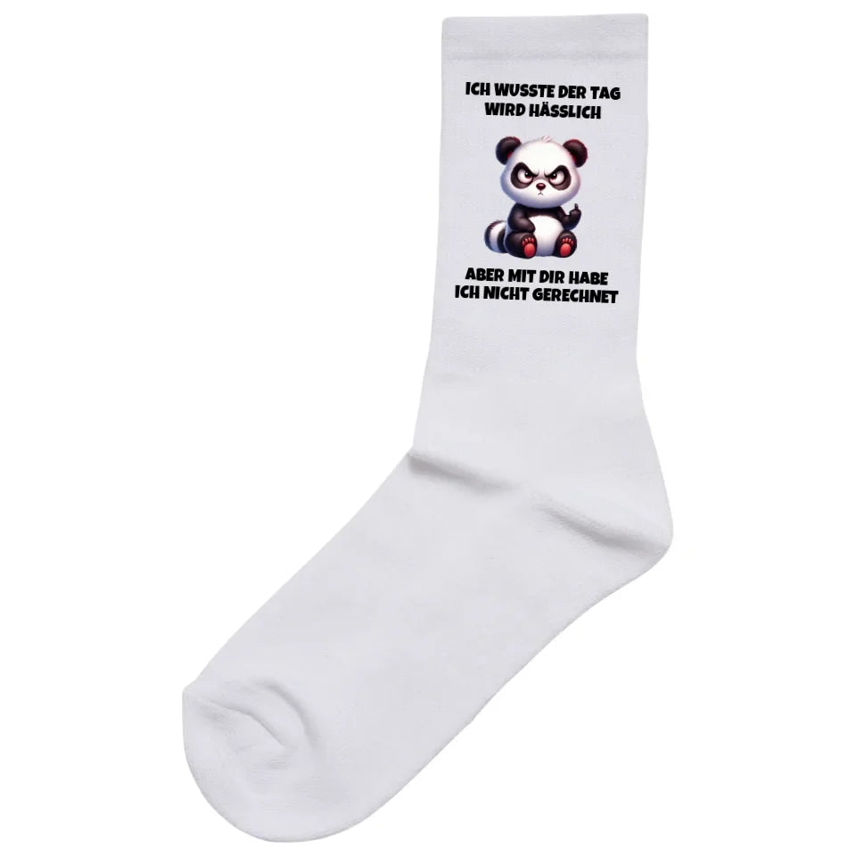 Der Tag wird hässlich - Socken (personalisierbar) Socken White