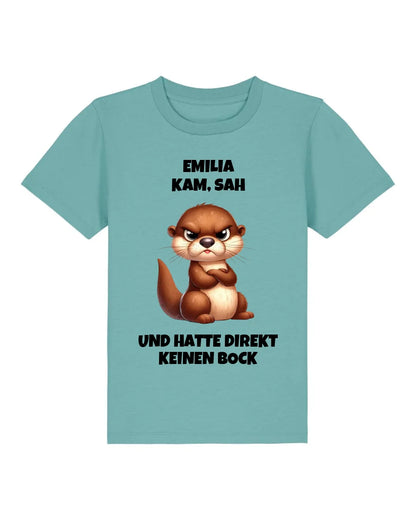 Direkt keinen Bock - Organic Kid's Shirt (personalisierbar) Mini Creator T-Shirt ST ST Teal-Monstera
