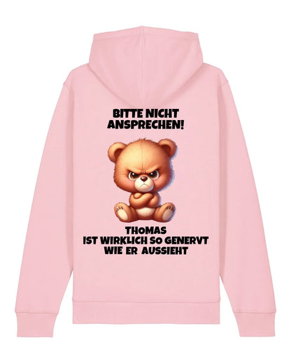 Nicht ansprechen! - Organic Unisex Hoodie (personalisierbar) Drummer 2.0 Hoodie ST ST Cotton-Pink