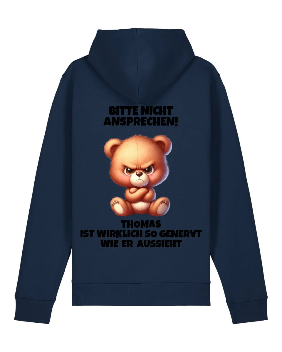 Nicht ansprechen! - Organic Unisex Hoodie (personalisierbar) Drummer 2.0 Hoodie ST ST French-Navy