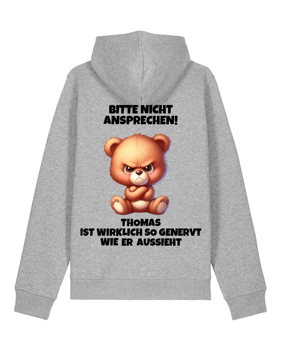 Nicht ansprechen! - Organic Unisex Hoodie (personalisierbar) Drummer 2.0 Hoodie ST ST Heather-Grey