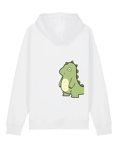 Dino Pärchen - Organic Unisex Hoodie (1 Stck.) Drummer 2.0 Hoodie ST ST White