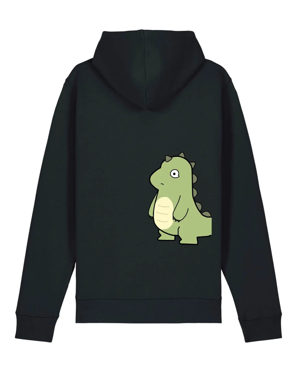 Dino Pärchen - Organic Unisex Hoodie (1 Stck.) Drummer 2.0 Hoodie ST ST Black