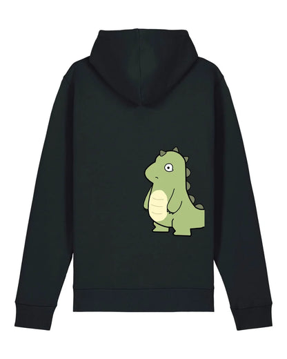 Dino Pärchen - Organic Unisex Hoodie (1 Stck.) Drummer 2.0 Hoodie ST ST Black