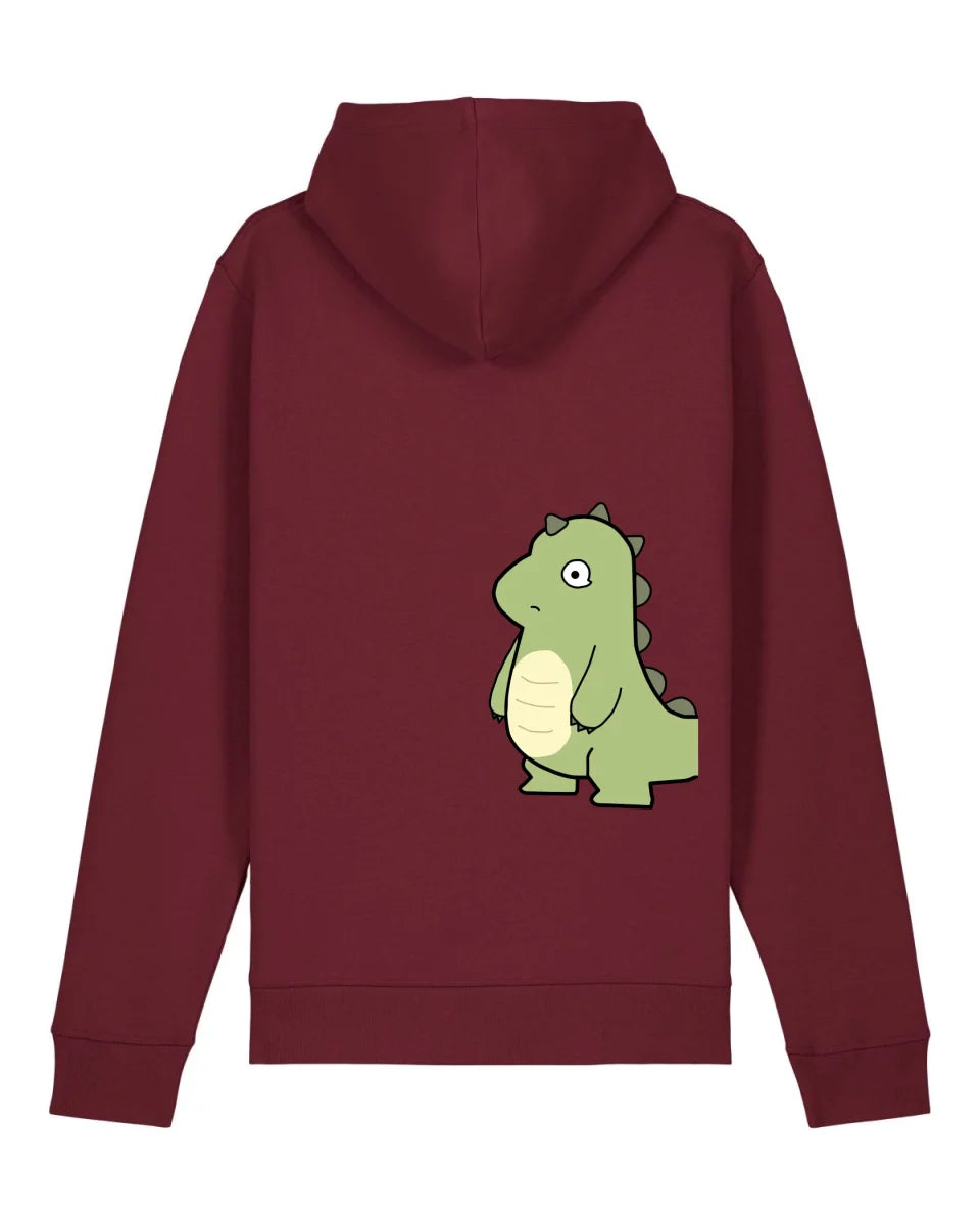 Dino Pärchen - Organic Unisex Hoodie (1 Stck.) Drummer 2.0 Hoodie ST ST Burgundy