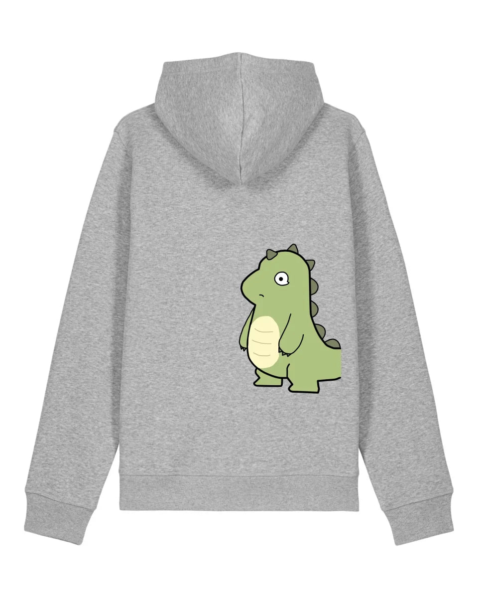 Dino Pärchen - Organic Unisex Hoodie (1 Stck.) Drummer 2.0 Hoodie ST ST Heather-Grey