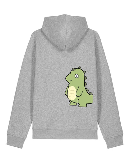 Dino Pärchen - Organic Unisex Hoodie (1 Stck.) Drummer 2.0 Hoodie ST ST Heather-Grey