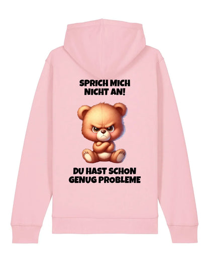 Sprich mich nicht an! - Organic Unisex Hoodie (personalisierbar) Drummer 2.0 Hoodie ST ST Cotton-Pink
