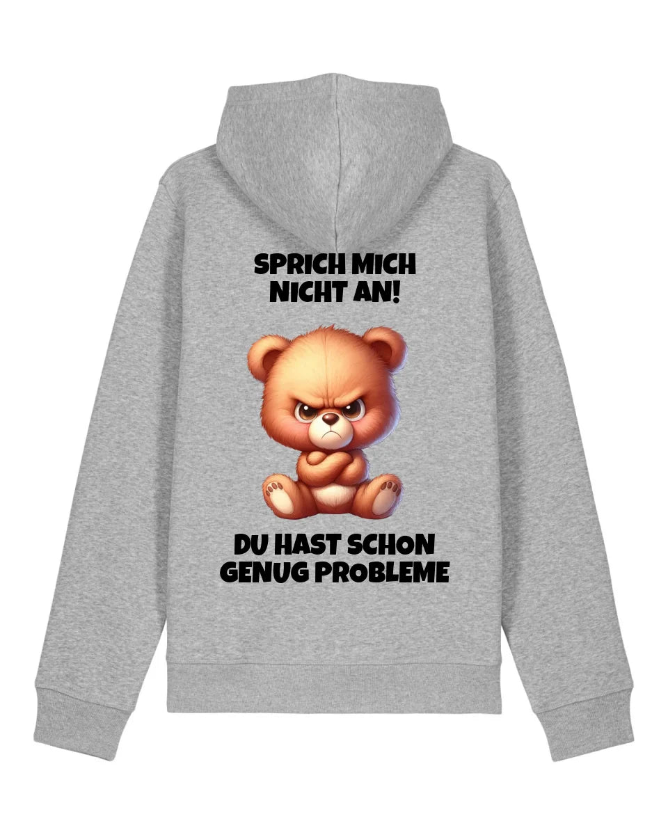 Sprich mich nicht an! - Organic Unisex Hoodie (personalisierbar) Drummer 2.0 Hoodie ST ST Heather-Grey