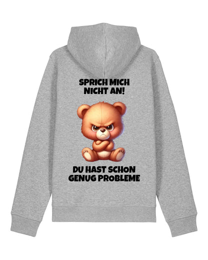Sprich mich nicht an! - Organic Unisex Hoodie (personalisierbar) Drummer 2.0 Hoodie ST ST Heather-Grey