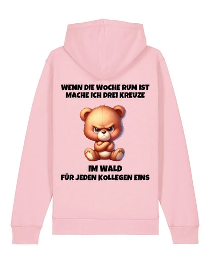 Drei Kreuze - Organic Unisex Hoodie (personalisierbar) Drummer 2.0 Hoodie ST ST Cotton-Pink