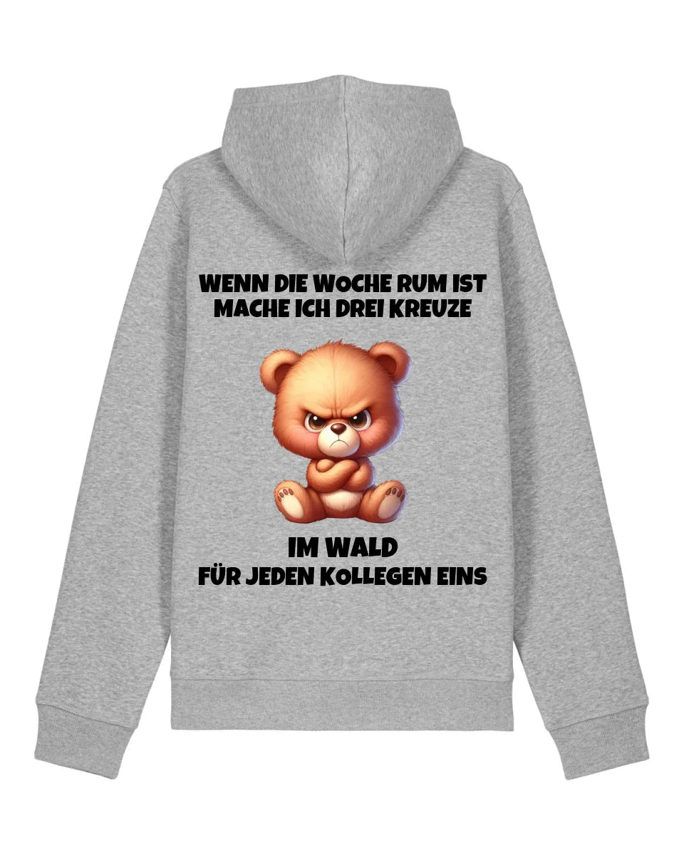 Drei Kreuze - Organic Unisex Hoodie (personalisierbar) Drummer 2.0 Hoodie ST ST Heather-Grey