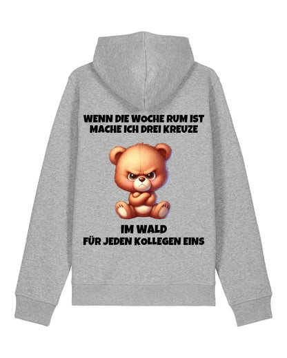 Drei Kreuze - Organic Unisex Hoodie (personalisierbar) Drummer 2.0 Hoodie ST ST Heather-Grey